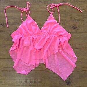Urban Outfitters Women's Pink Crop-top